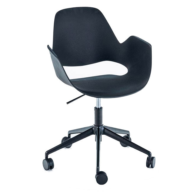Falk Armchair (5 star Swivel, Sort sæde) - HOUE