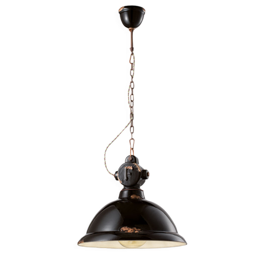 Industrial C1710 Pendel - Vintage Sort - Ferroluce