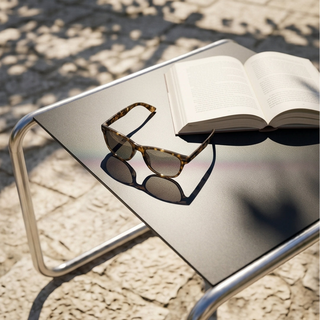 Club Sidebord - Antracit/Aluminium - Fiam
