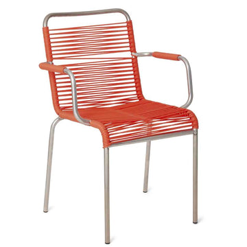 Mya Spaghetti Spisebordsstol m/Armlæn (Orange) - Fiam