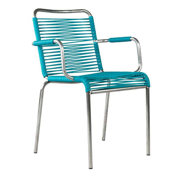 Mya Spaghetti Spisebordsstol m/Armlæn (Turkis) - Fiam