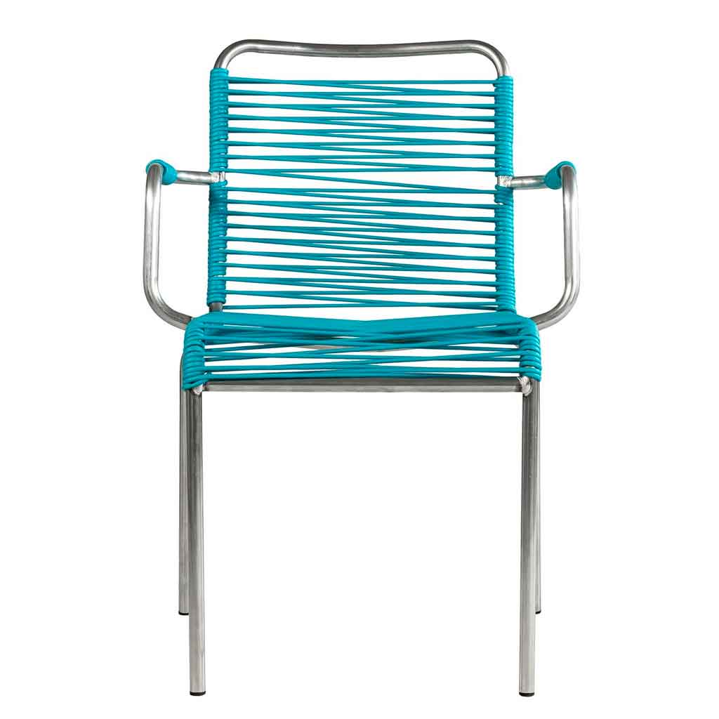Mya Spaghetti Spisebordsstol m/Armlæn (Turkis) - Fiam