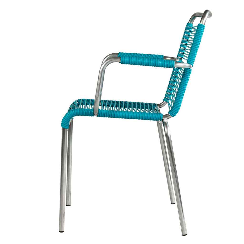 Mya Spaghetti Spisebordsstol m/Armlæn (Turkis) - Fiam