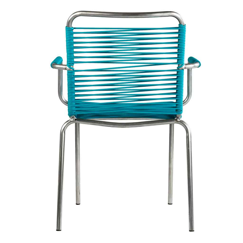 Mya Spaghetti Spisebordsstol m/Armlæn (Turkis) - Fiam