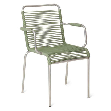 Mya Spaghetti Spisebordsstol m/Armlæn (Sage Green) - Fiam