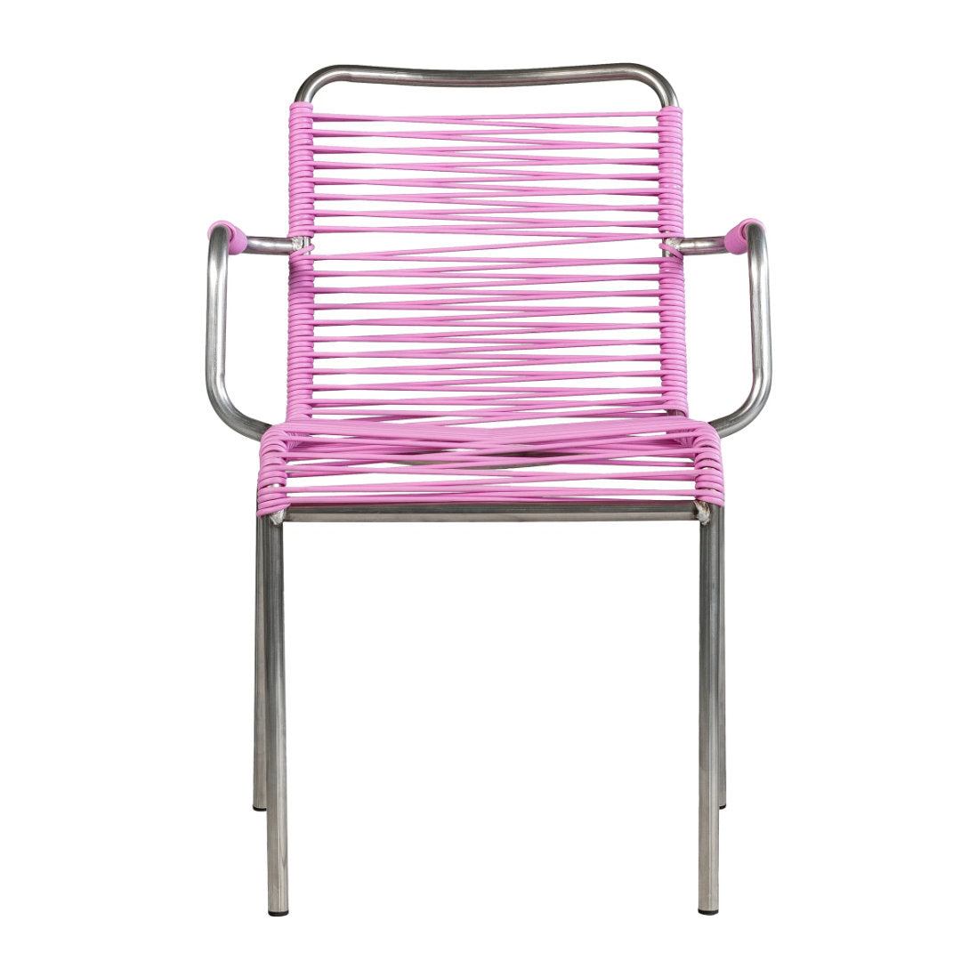 Mya Spaghetti Spisebordsstol m/Armlæn - Pink - Fiam