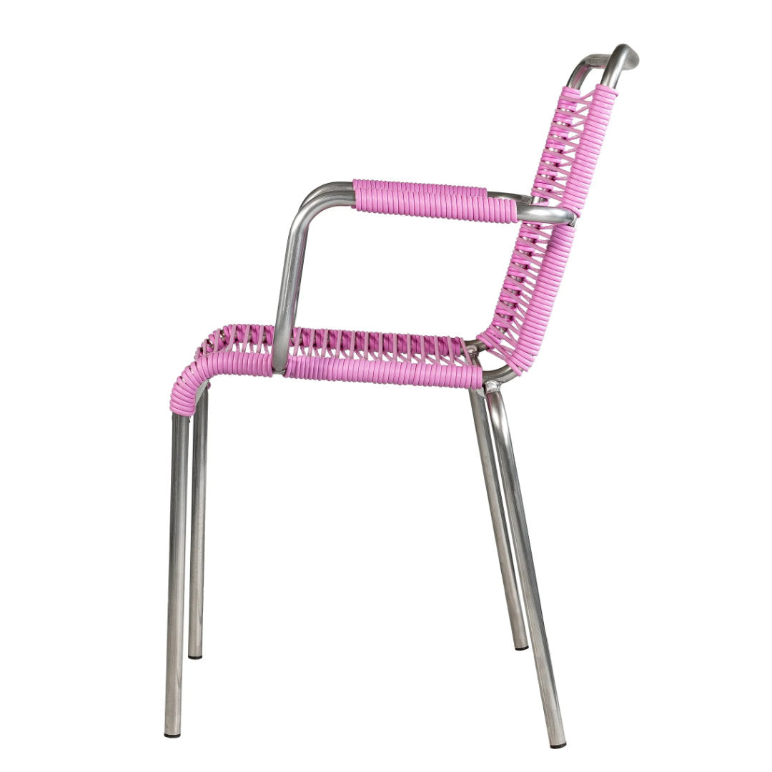 Mya Spaghetti Spisebordsstol m/Armlæn - Pink - Fiam