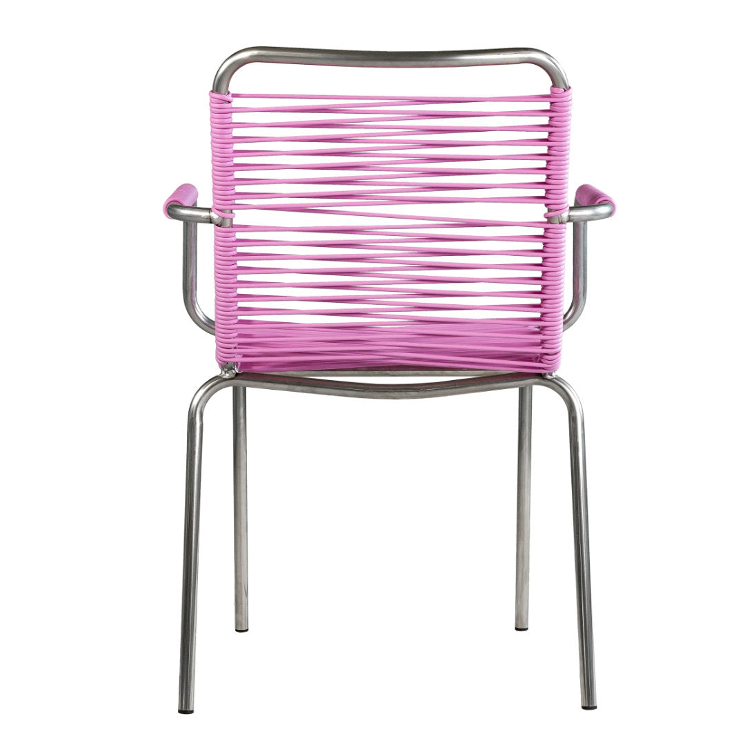 Mya Spaghetti Spisebordsstol m/Armlæn - Pink - Fiam