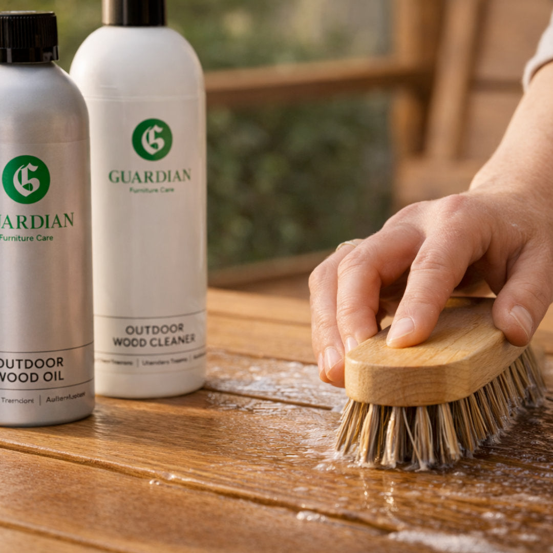 Pleje og vedligeholdelsessæt til havemøbler af træ - Guardian