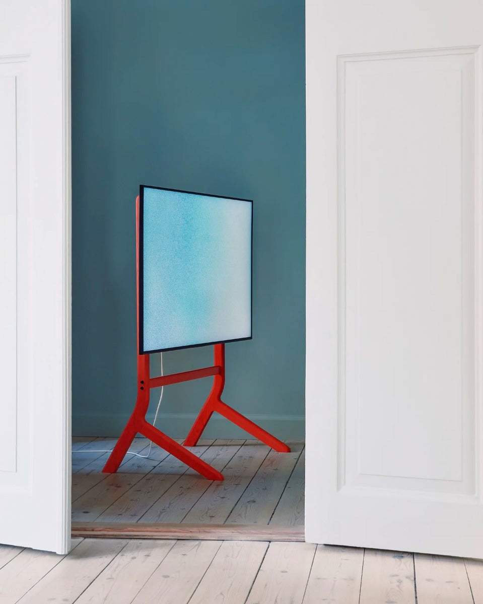 Hopper TV Stander - Blood Orange - Pedestal