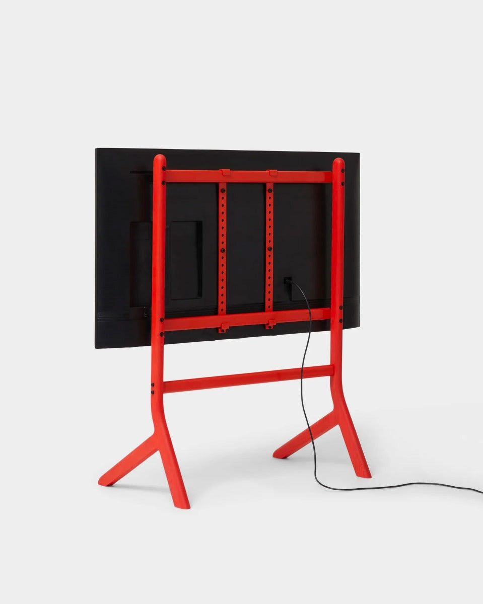 Hopper TV Stander - Blood Orange - Pedestal