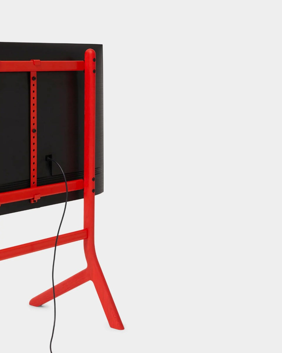 Hopper TV Stander - Blood Orange - Pedestal