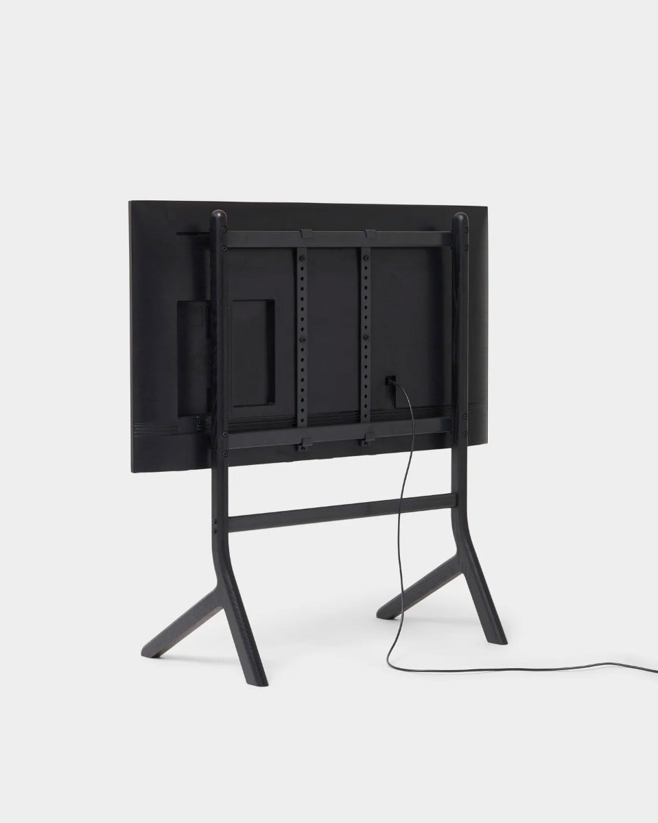 Hopper TV Stander - Black Oak - Pedestal