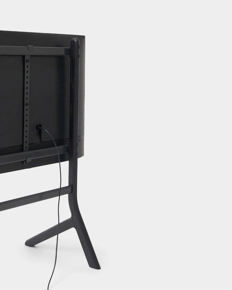 Hopper TV Stander - Black Oak - Pedestal