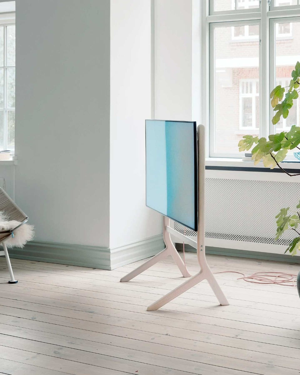 Hopper TV Stander - Light Oak - Pedestal