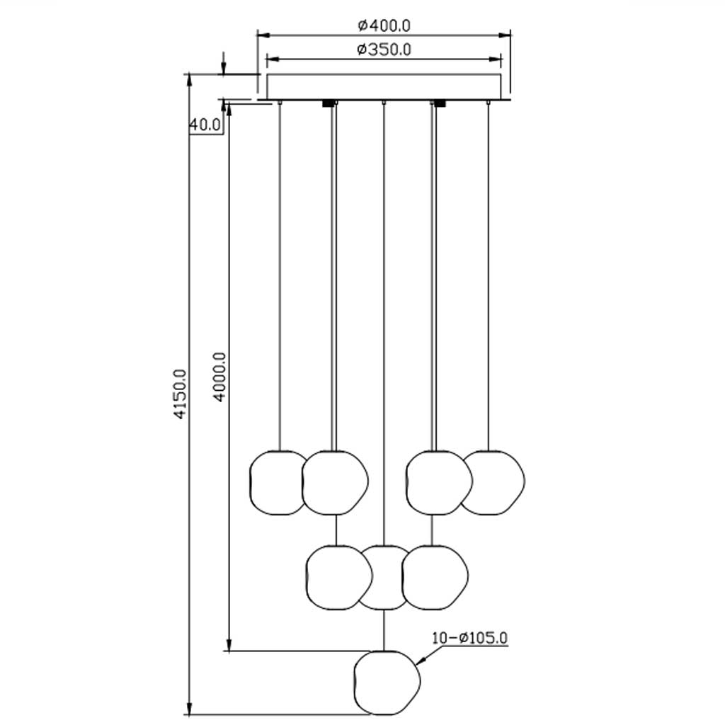 Ice Ball 10 Pendel - Loom Design