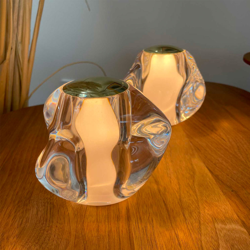 Ice Ball Batteri Bordlampe - Guld - Loom Design