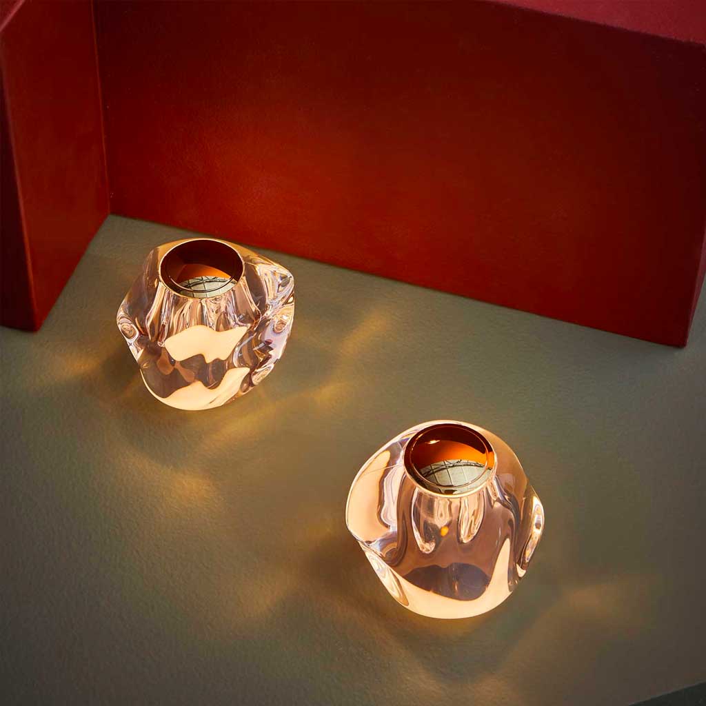 Ice Ball Batteri Bordlampe - Guld - Loom Design