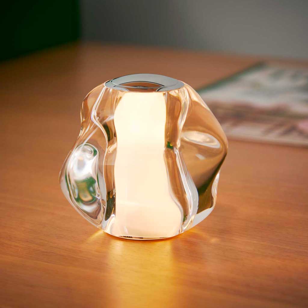 Ice Ball Batteri Bordlampe - Krom - Loom Design