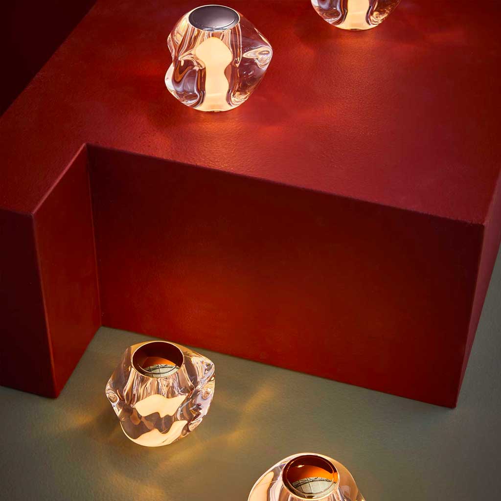 Ice Ball Batteri Bordlampe - Krom - Loom Design