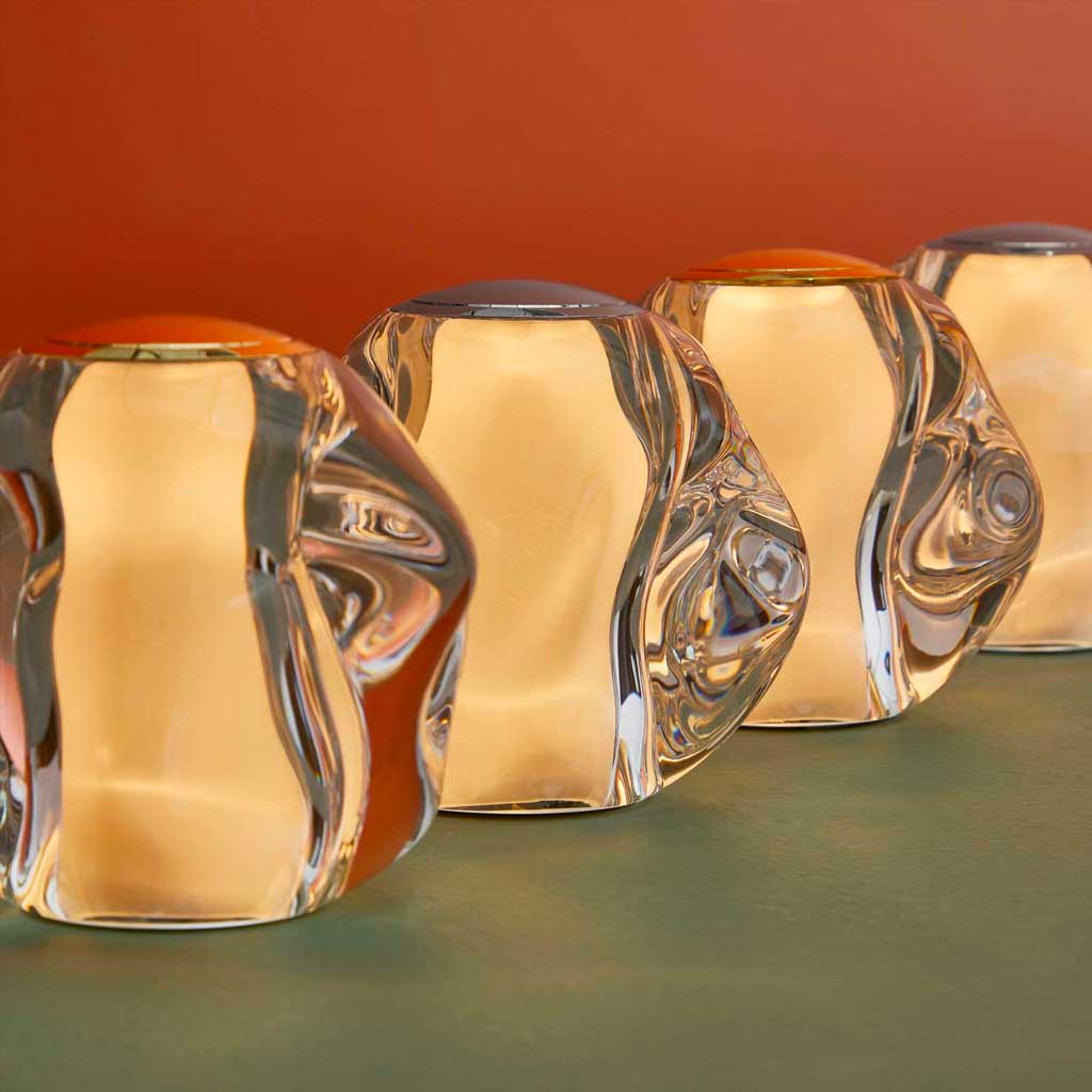Ice Ball Batteri Bordlampe - Guld - Loom Design
