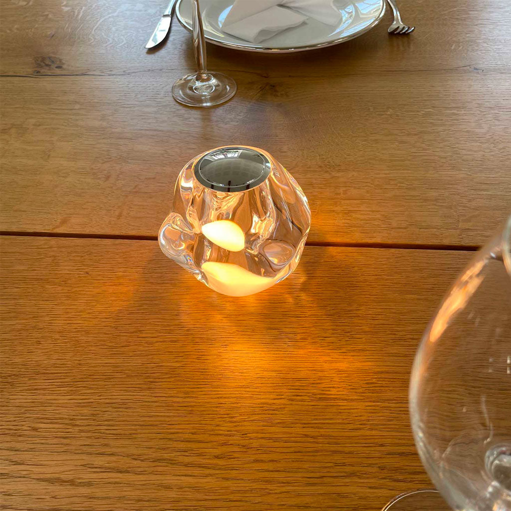 Ice Ball Batteri Bordlampe - Krom - Loom Design