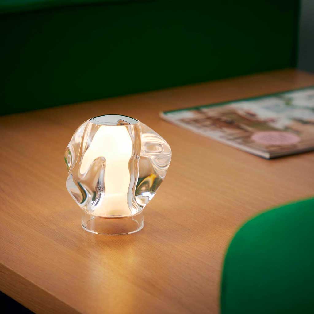 Ice Ball Batteri Bordlampe - Krom - Loom Design