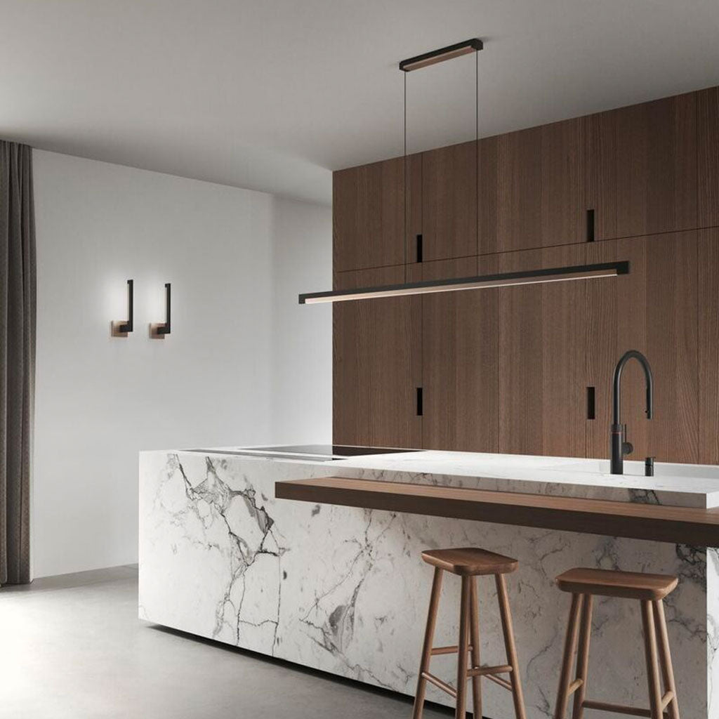 INLAY Pendel - Matt Black / Satin Gold - Light Point / Studio F. A. Porsche