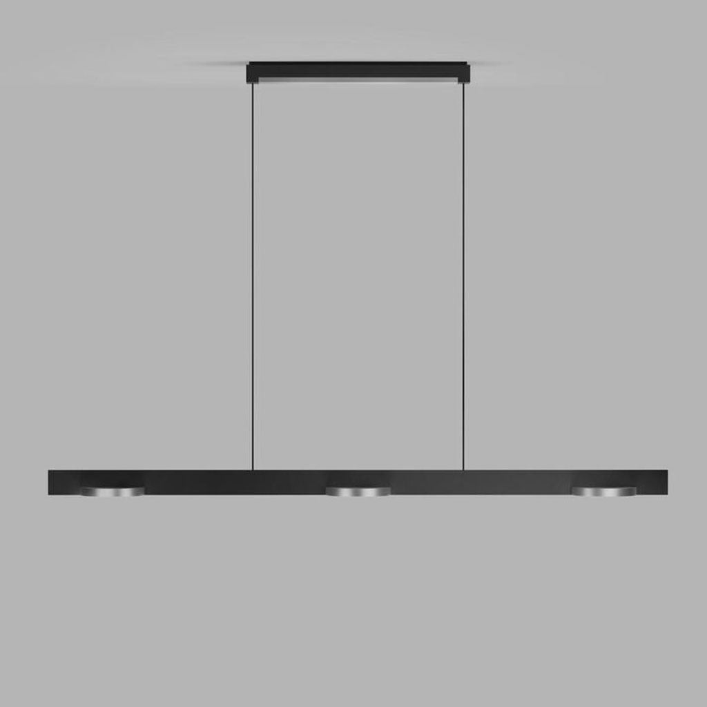 INLAY Pendel S1250 Linear Disc SWI - Matt Black / Satin Silver - Light Point / Studio F. A. Porsche
