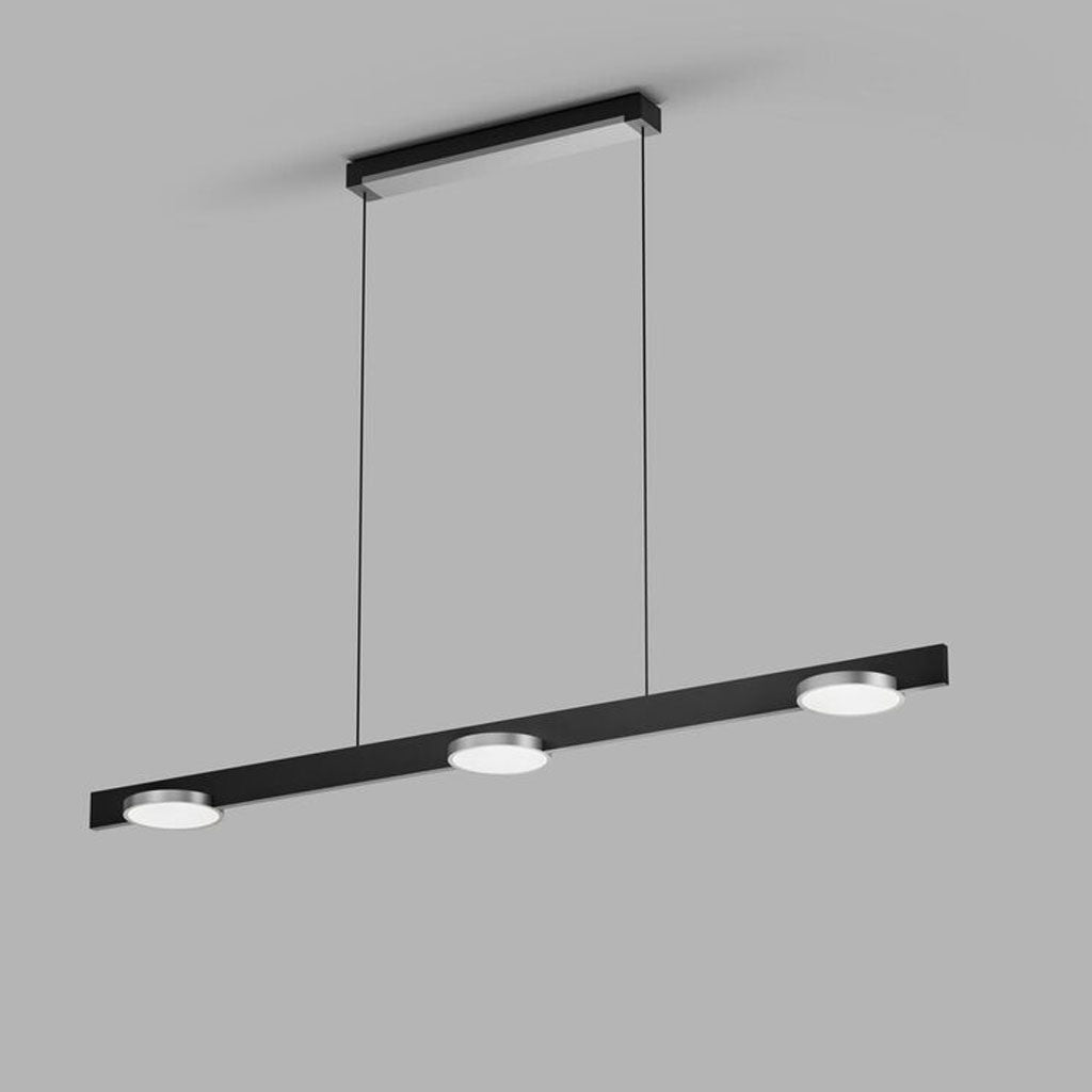 INLAY Pendel S1250 Linear Disc SWI - Matt Black / Satin Silver - Light Point / Studio F. A. Porsche