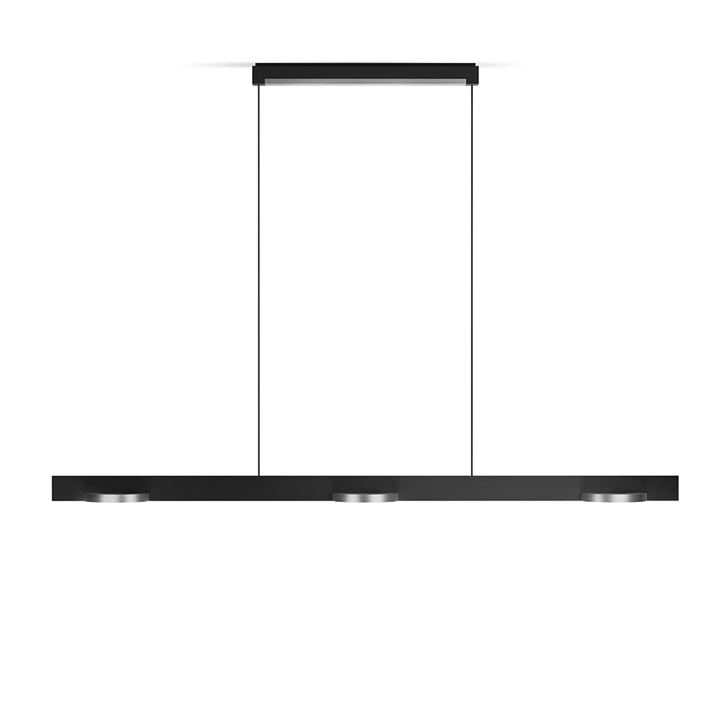 INLAY Pendel S1250 Linear Disc SWI - Matt Black / Satin Silver - Light Point / Studio F. A. Porsche