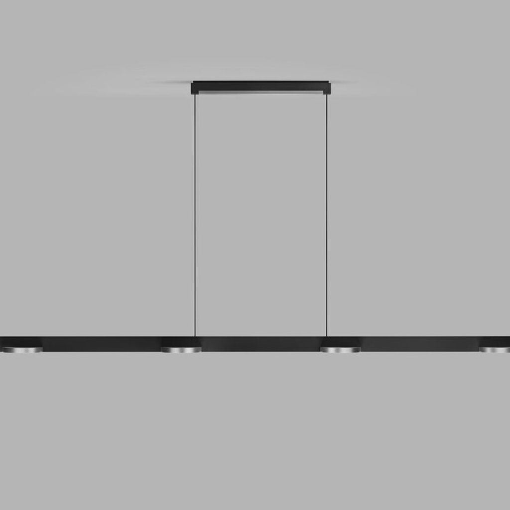 INLAY Pendel S1800 Linear Disc SWI - Matt Black / Satin Silver - Light Point / Studio F. A. Porsche