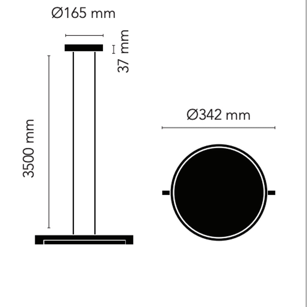 INLAY Pendel S2 Disc SWI - Matt Black / Satin Silver - Light Point / Studio F. A. Porsche