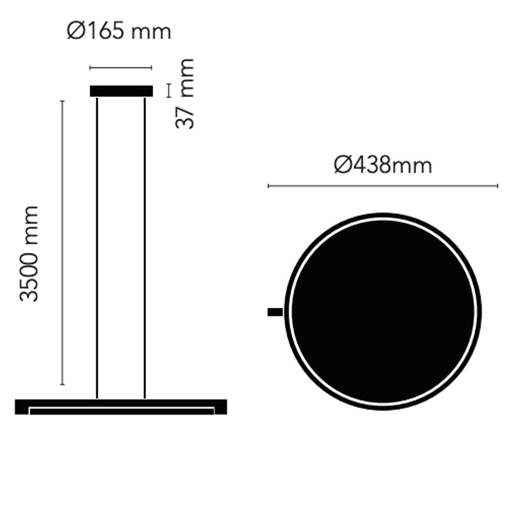 INLAY Pendel S3 Disc SWI - Matt Black / Satin Gold - Light Point / Studio F. A. Porsche