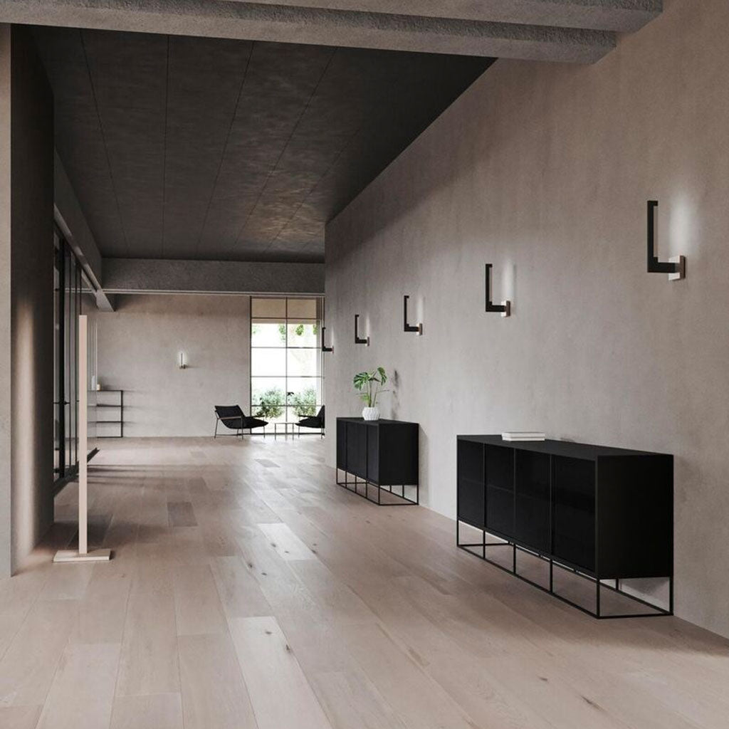 INLAY Væglampe W2 - Matt Black / Satin Silver - Light Point / Studio F. A. Porsche