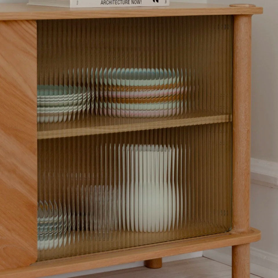Italic Skab - Oak - Wood/Glass - Umage