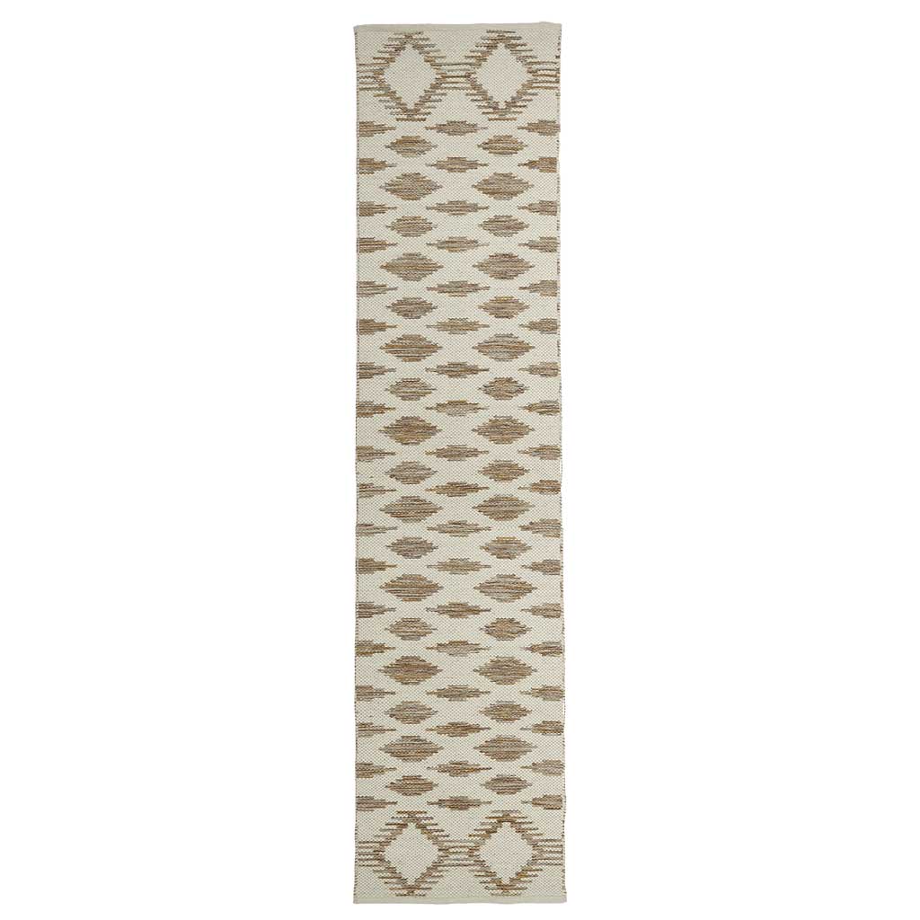 Idun wool/Cotton Løber - Cream/Caramel - Liv Interior