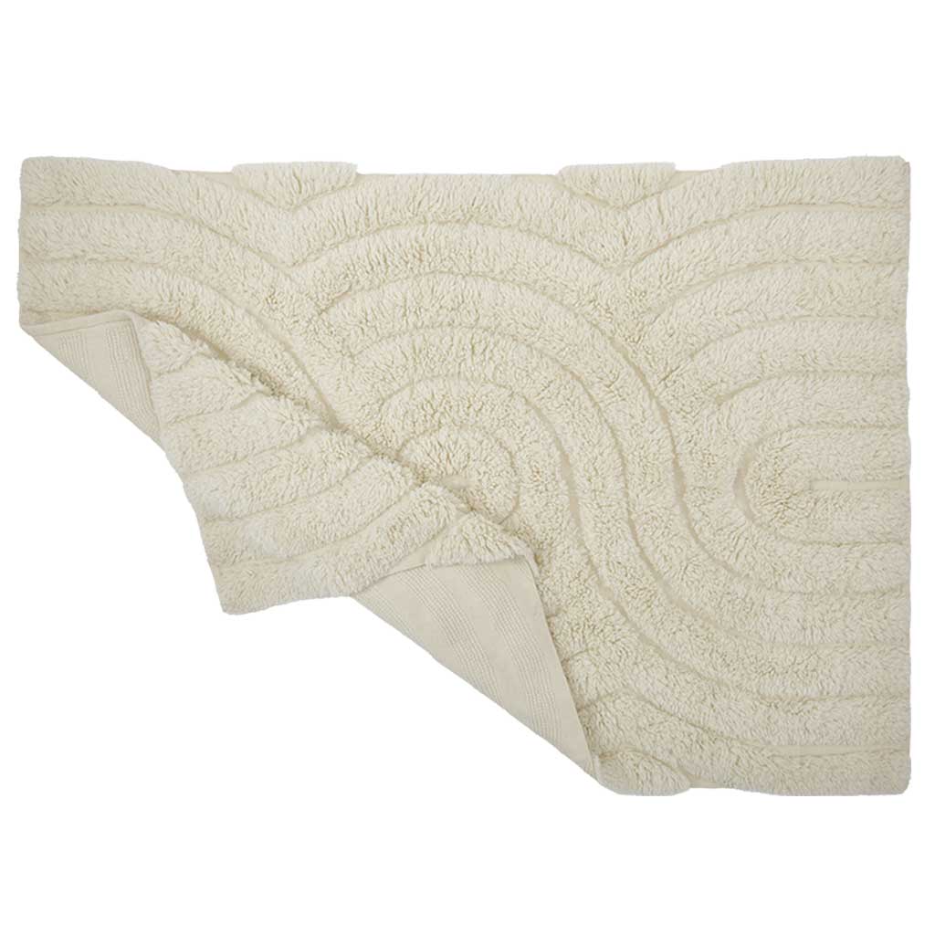 Swirl Shaggy Woolen Gulvtæppe - Liv Interior