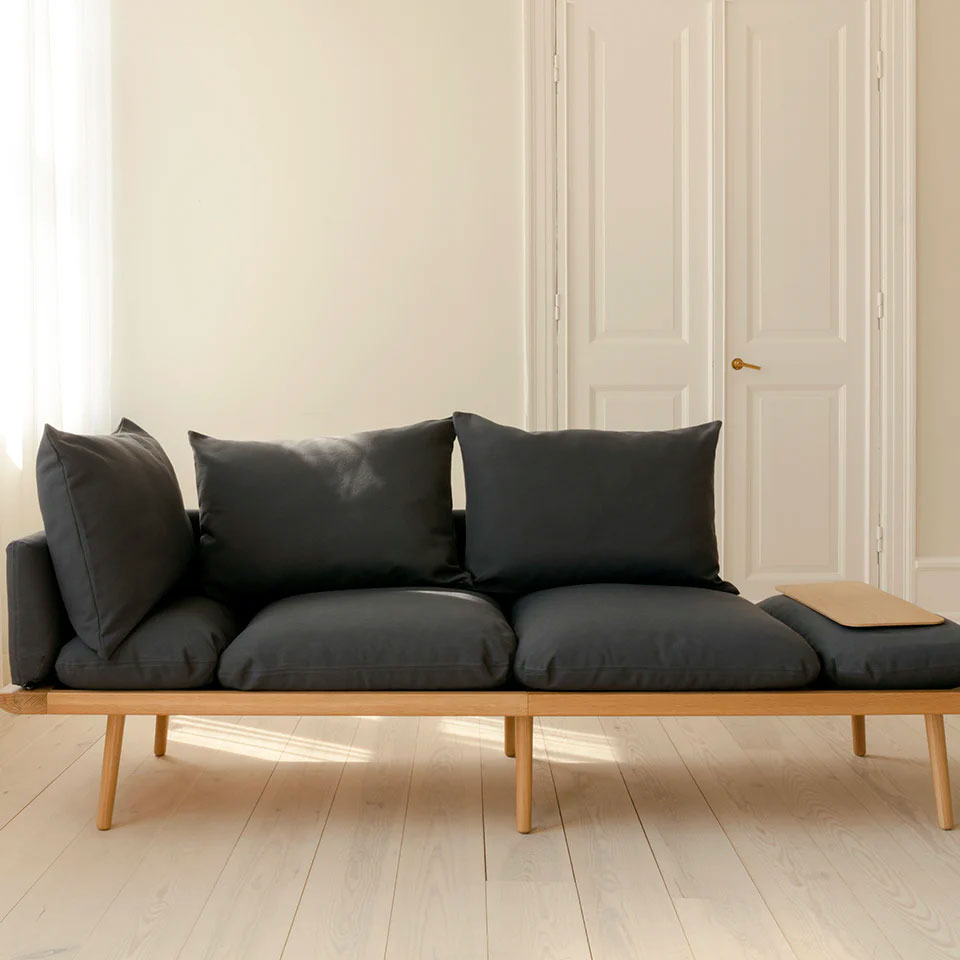 Lounge Around 3 pers. Sofa - Oak/Shadow - Umage