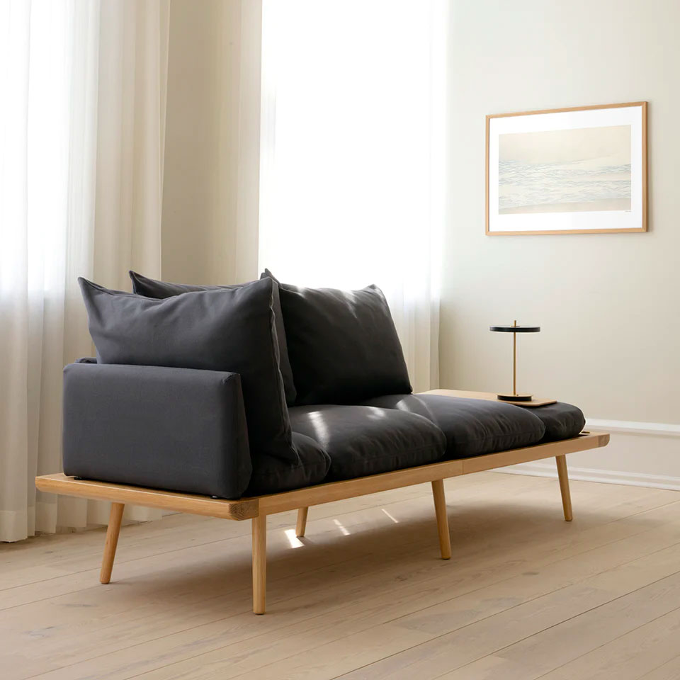 Lounge Around 3 pers. Sofa - Oak/Shadow - Umage