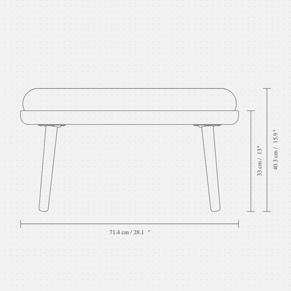 Lounge Around Shuffle Puf - Oak/Shadow - Umage