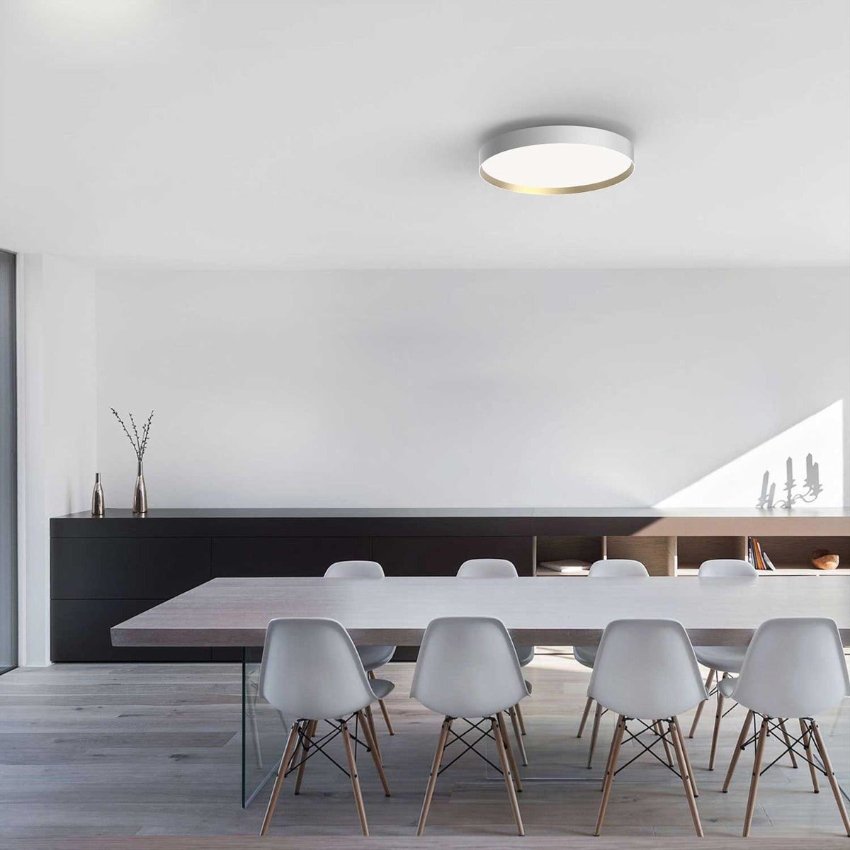 Lucia Ø45 Væg-/Loftlampe - Hvid Guld - Loom Design