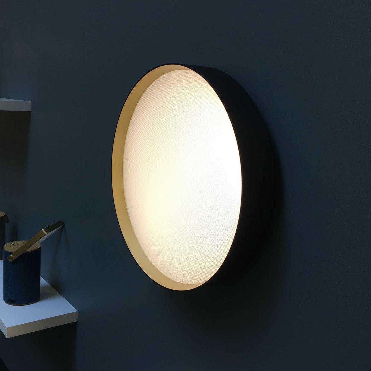 Lucia Ø45 Væg-/Loftlampe - Sort Guld - Loom Design