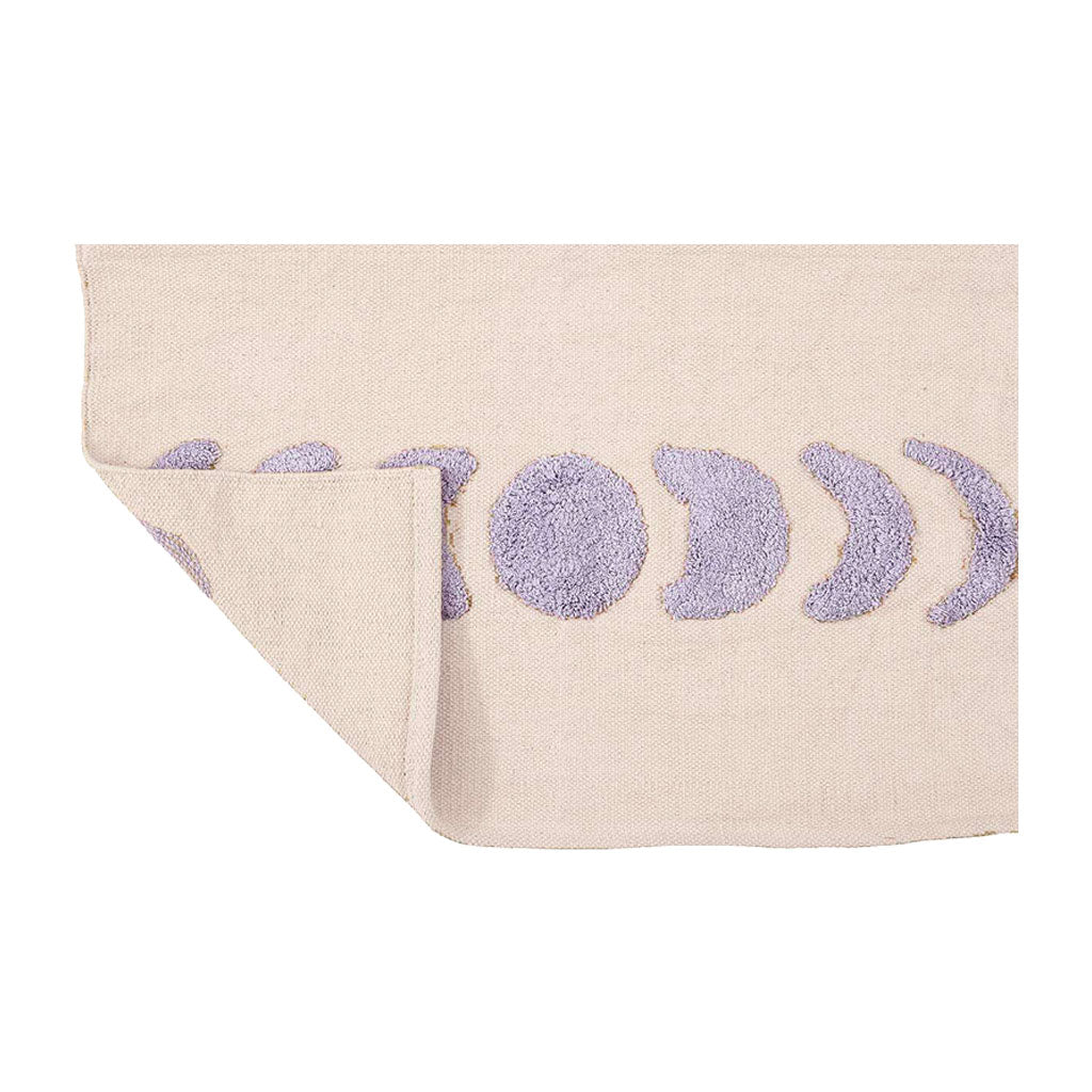 Luna Cotton Bademåtte - Natural/lilac, Oekotex - 55x80 - Liv Interior