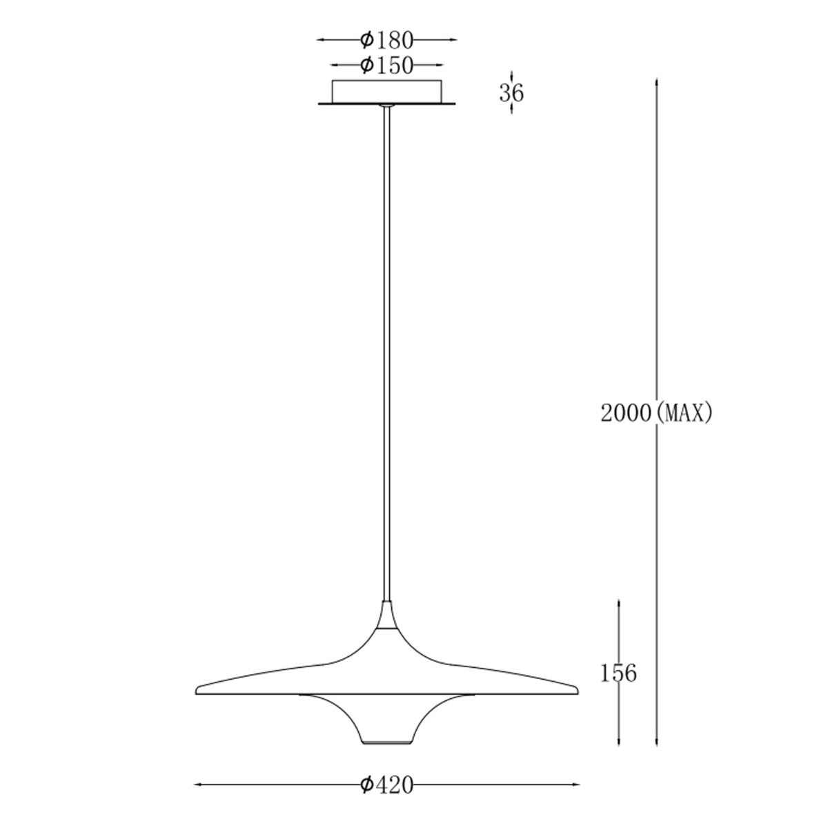 Moja 42 Pendel - Sort - Loom Design