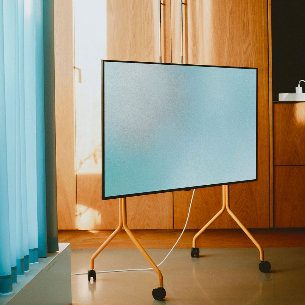 Moon Rollin' TV Stander - Apricot - Pedestal