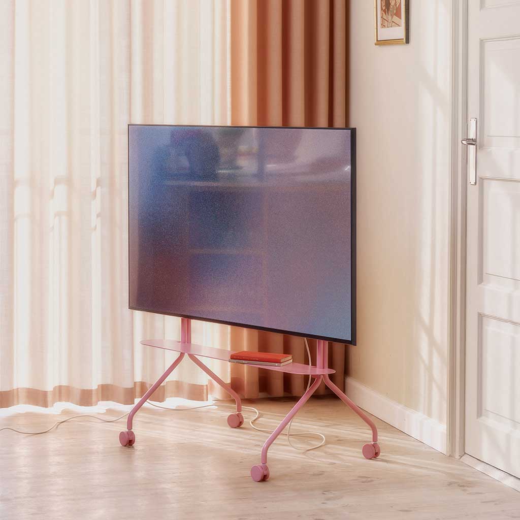 Moon Rollin' TV Stander - Bubble Gum - Pedestal