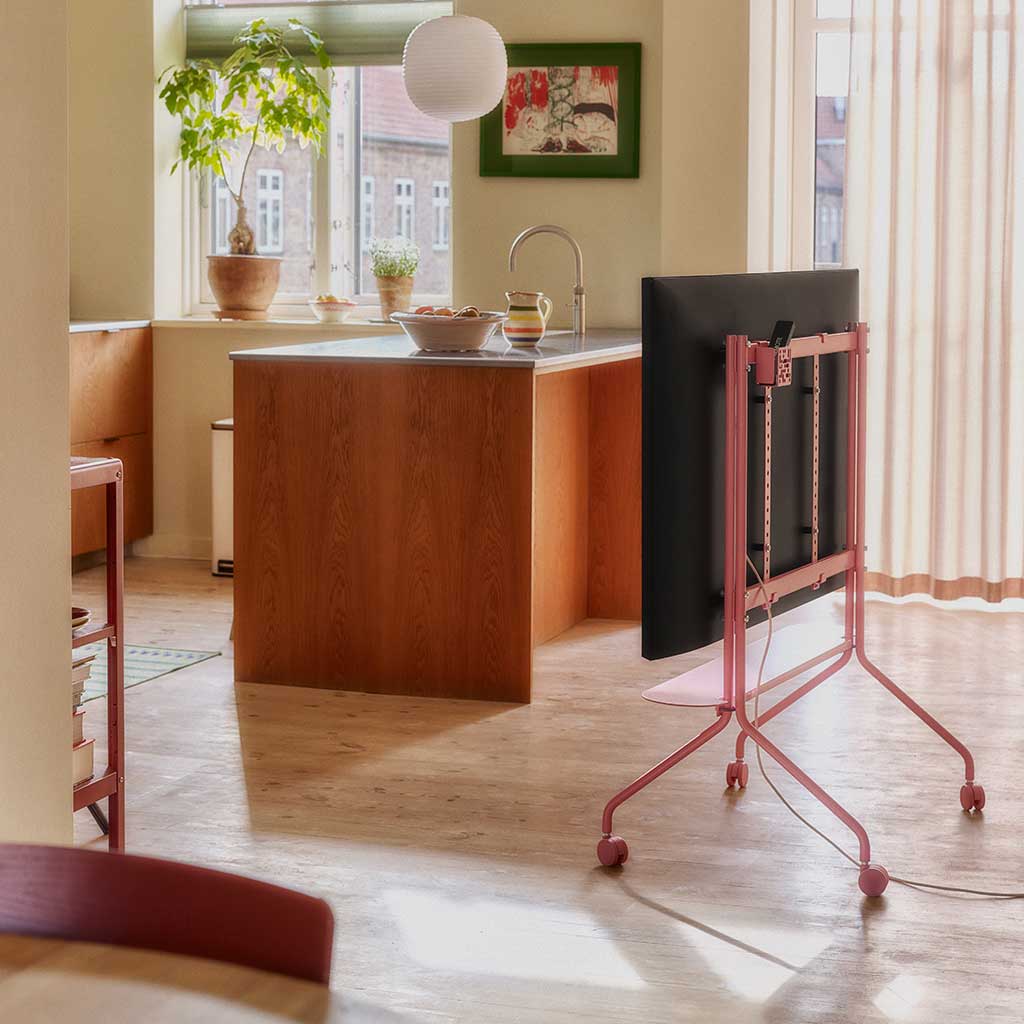 Moon Rollin' TV Stander - Bubble Gum - Pedestal