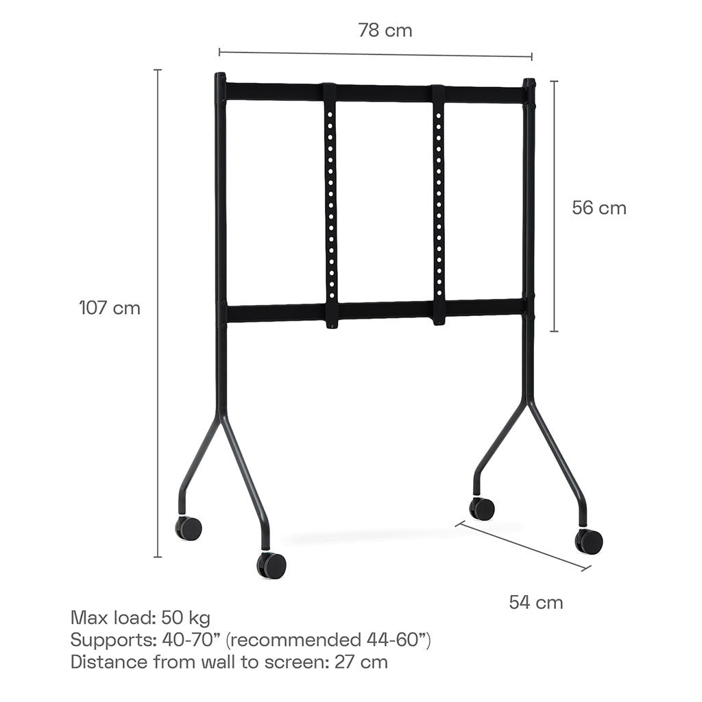 Moon Rollin' TV Stander - Krom - Pedestal