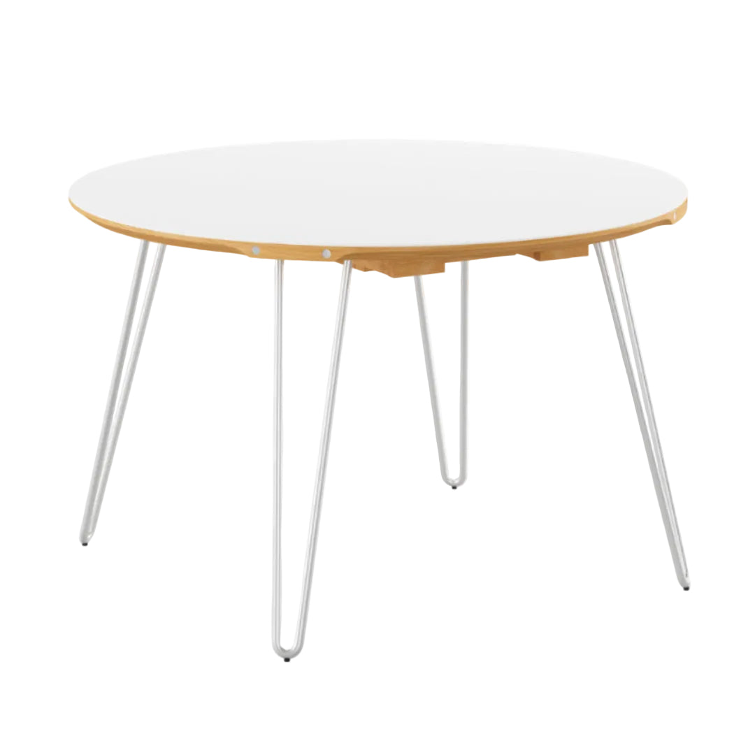 GM 6600 Spisebord. Rundt m/udtræk. Hvid Corian top - Naver Collection